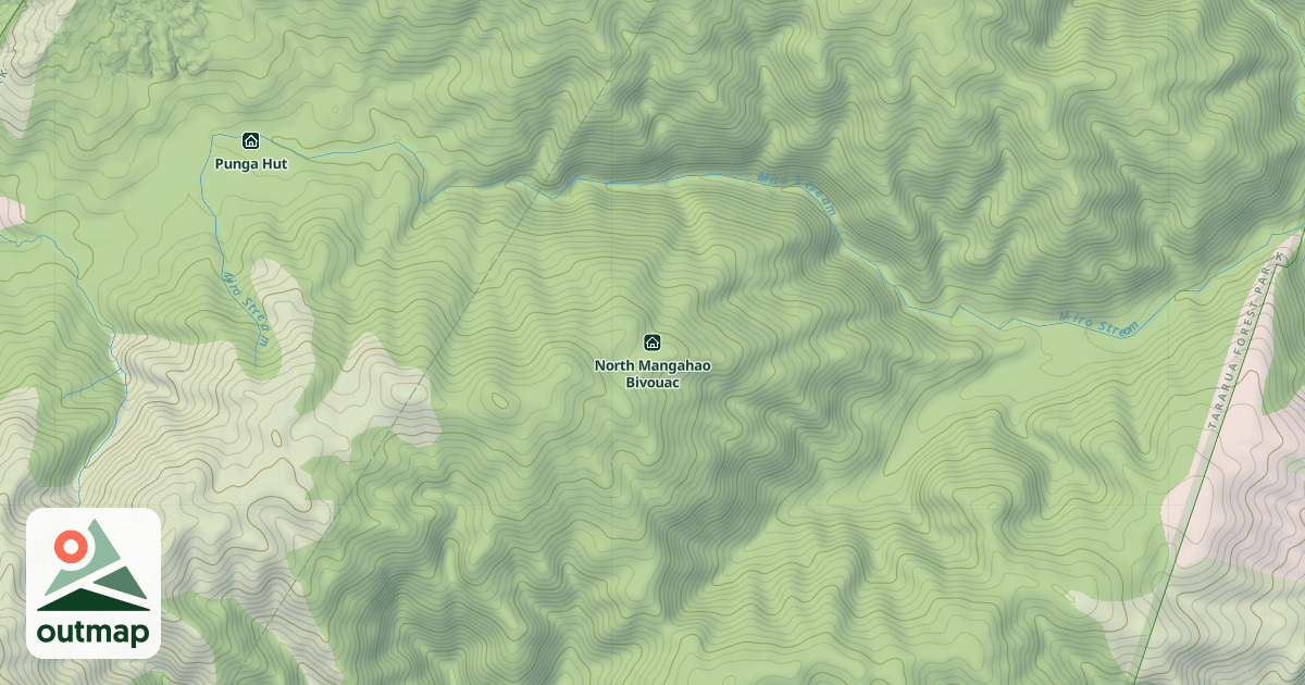 Map of North Mangahao Bivouac