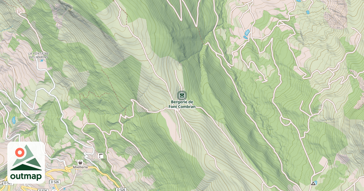 Map of Bergerie de Font Combran