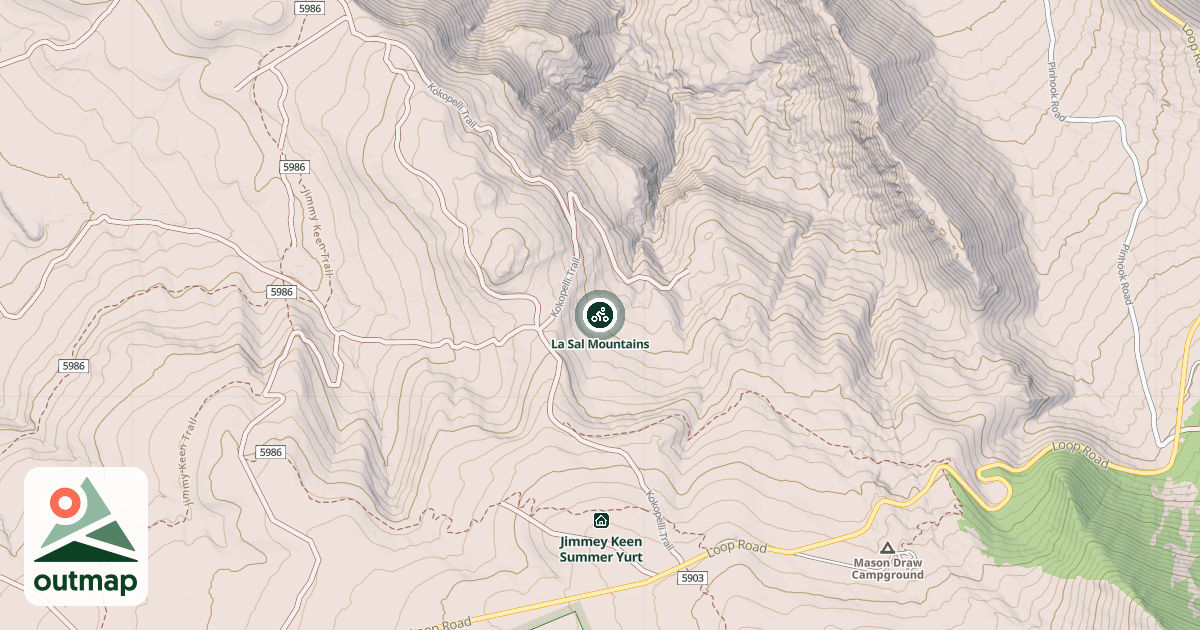 Map of La Sal Mountains