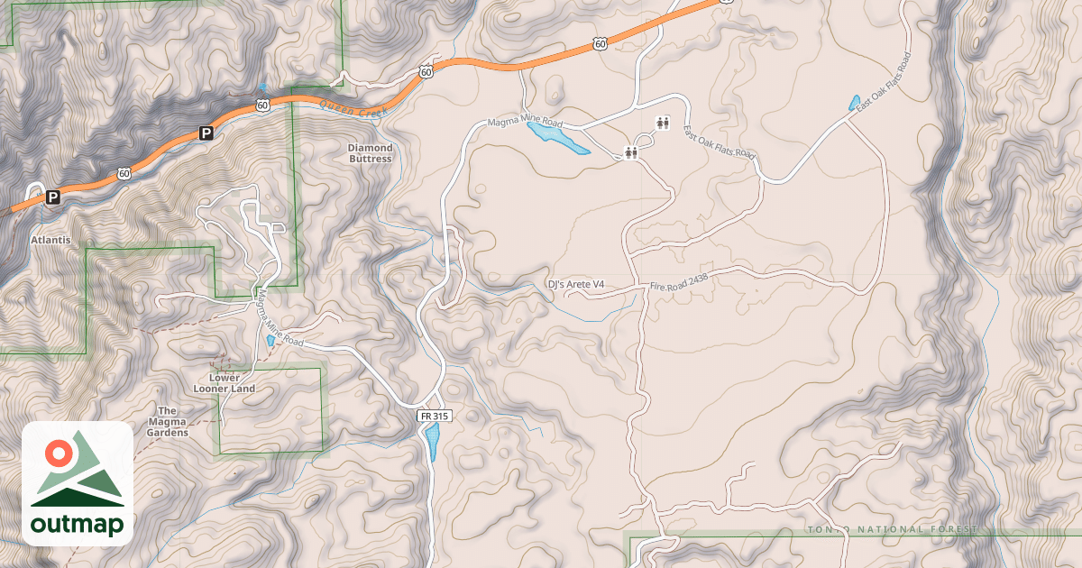 Map of DJ's Arete