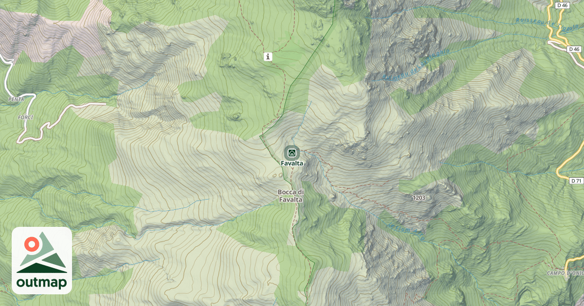 Map of Favalta