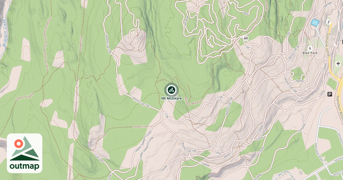 Map of Mt McIntyre