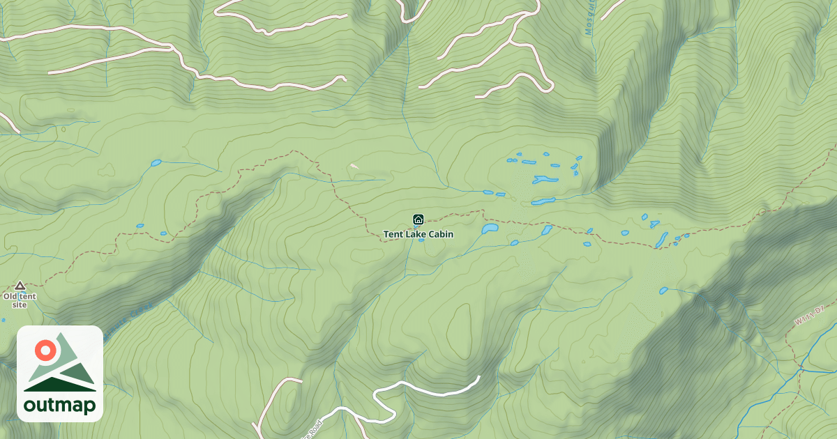 Map of Tent Lake Cabin