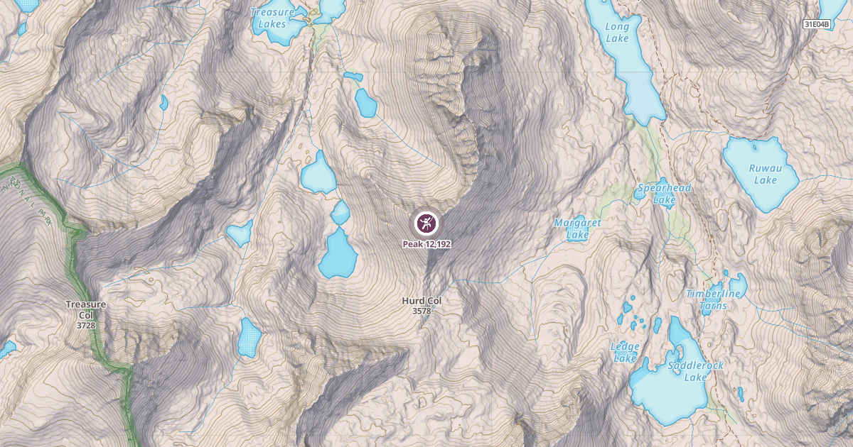 Map preview of Peak 12,192