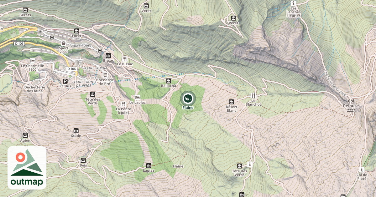 Map of Flaine