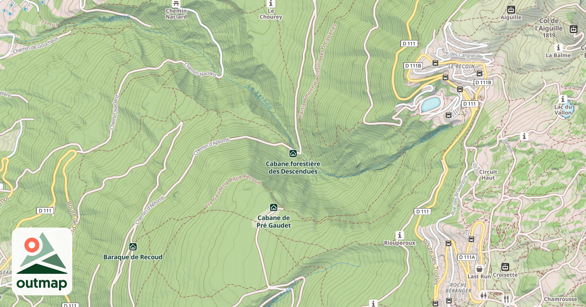 Map of Cabane forestière des Descendues