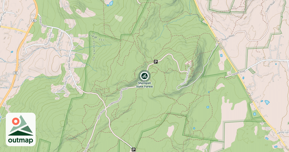 Map of Shenipsit State Forest