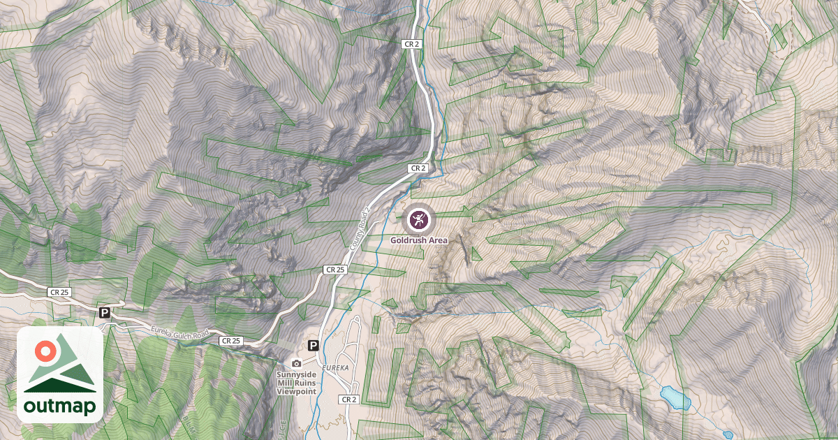 Map of Goldrush Area
