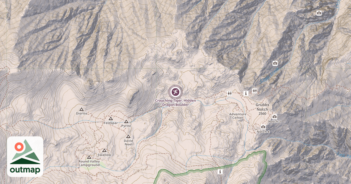 Map of Crouching Tiger, Hidden Dragon Boulder