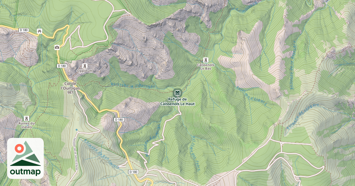 Map of Refuge de Caïssenols Le Haut