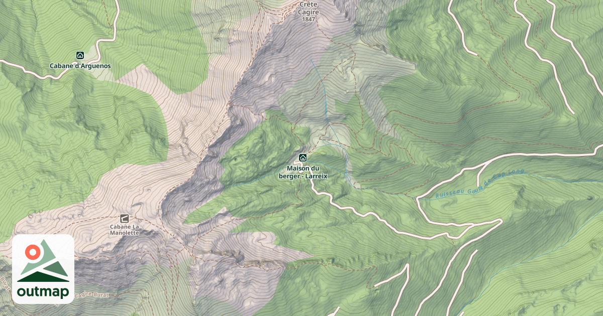 Map of Maison du berger -  Larreix