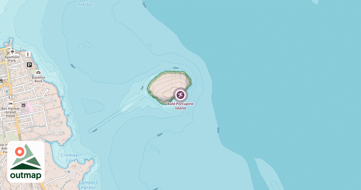 Map of Bald Porcupine Island