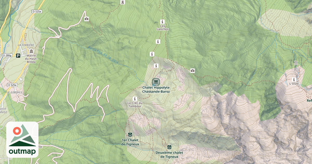 Map of Chalet Hippolyte Chassande-Baroz