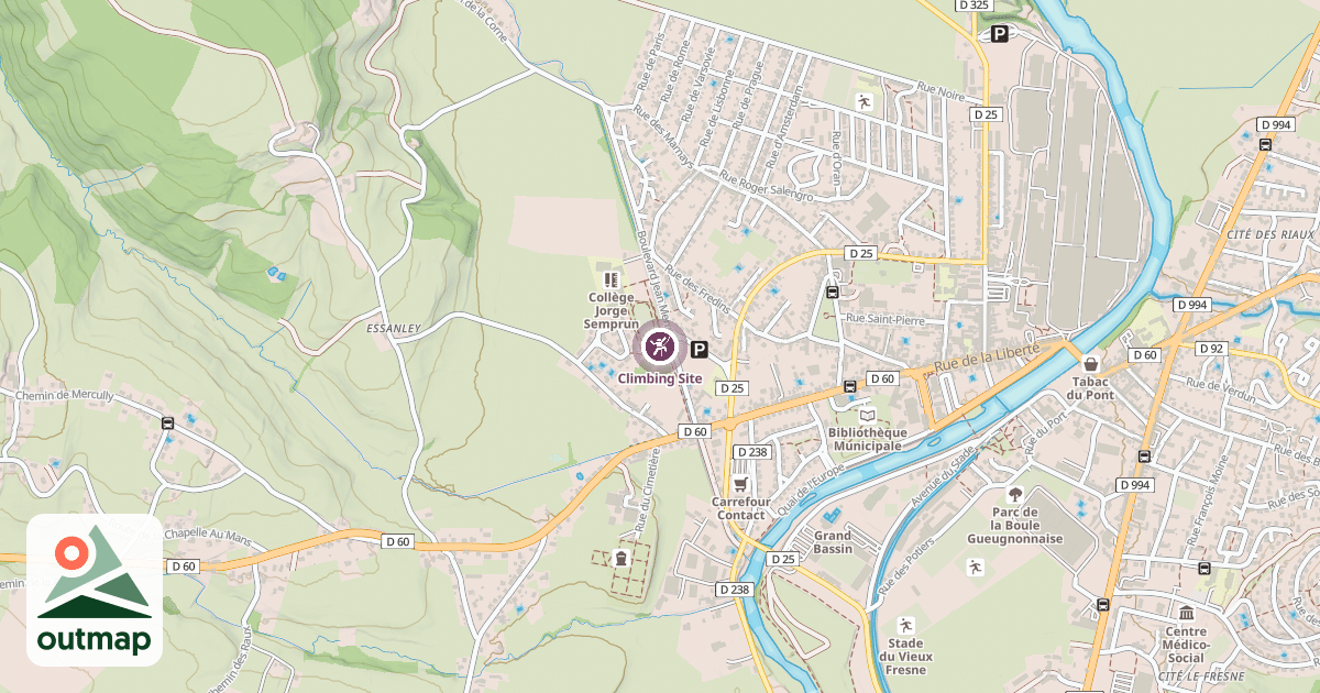 Map of Climbing Site