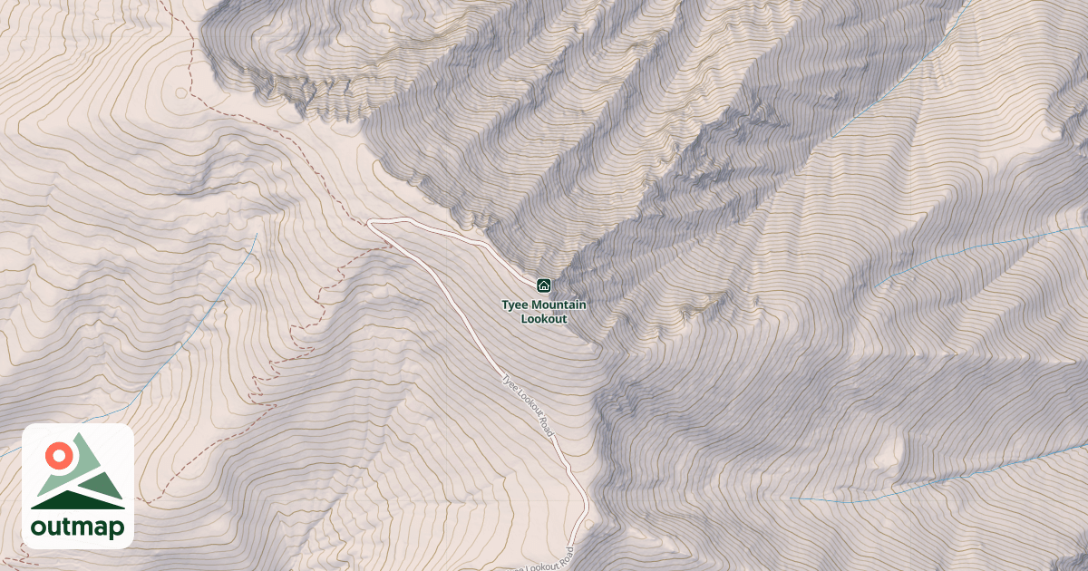 Map of Tyee Mountain Lookout