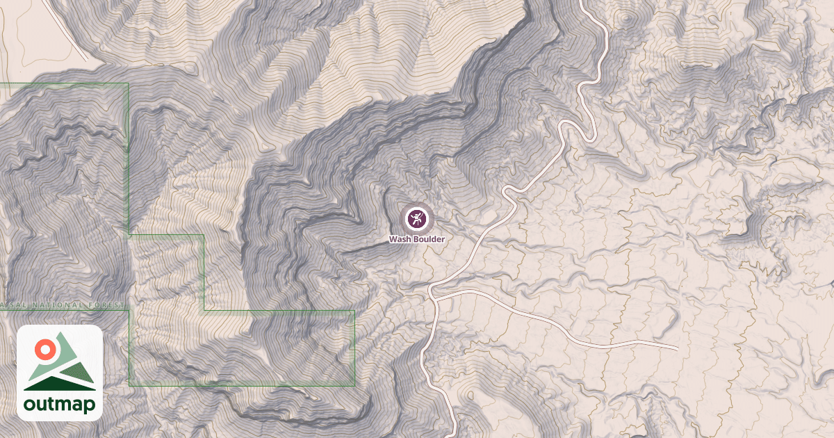 Map of Wash Boulder