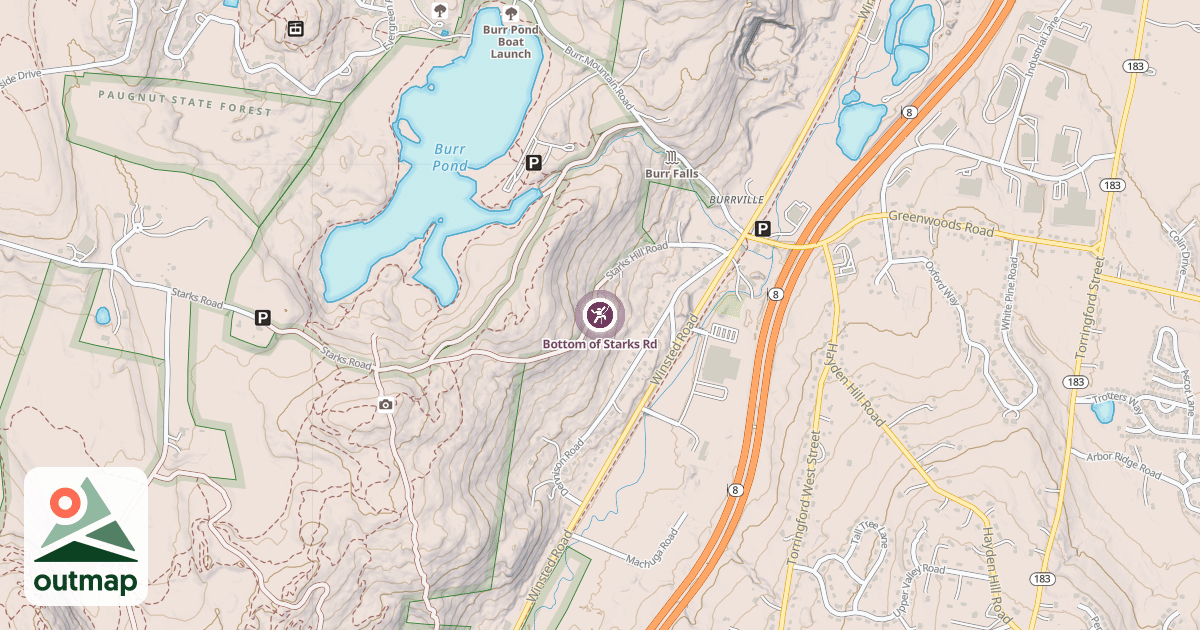 Map of Bottom of Starks Rd