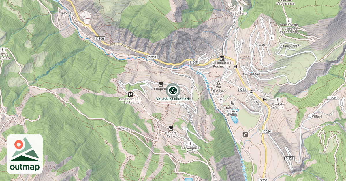Map of Val d’Allos Bike Park