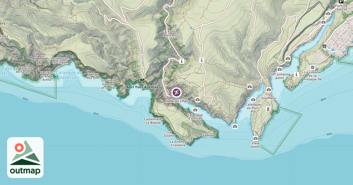 Map of Dalle du Chat