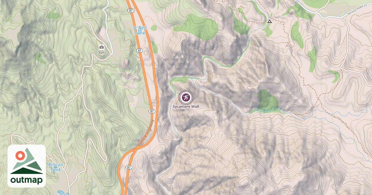 Map of Sycamore Wall