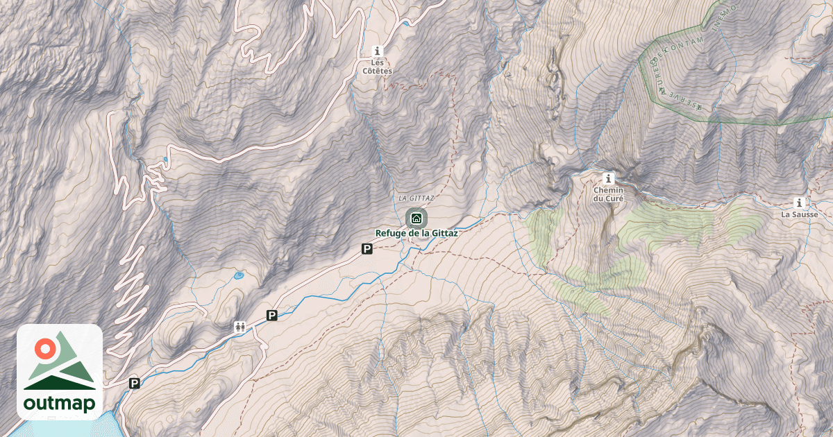Map of Refuge de la Gittaz