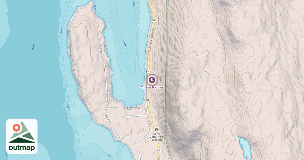 Map of Chilkat Boulder