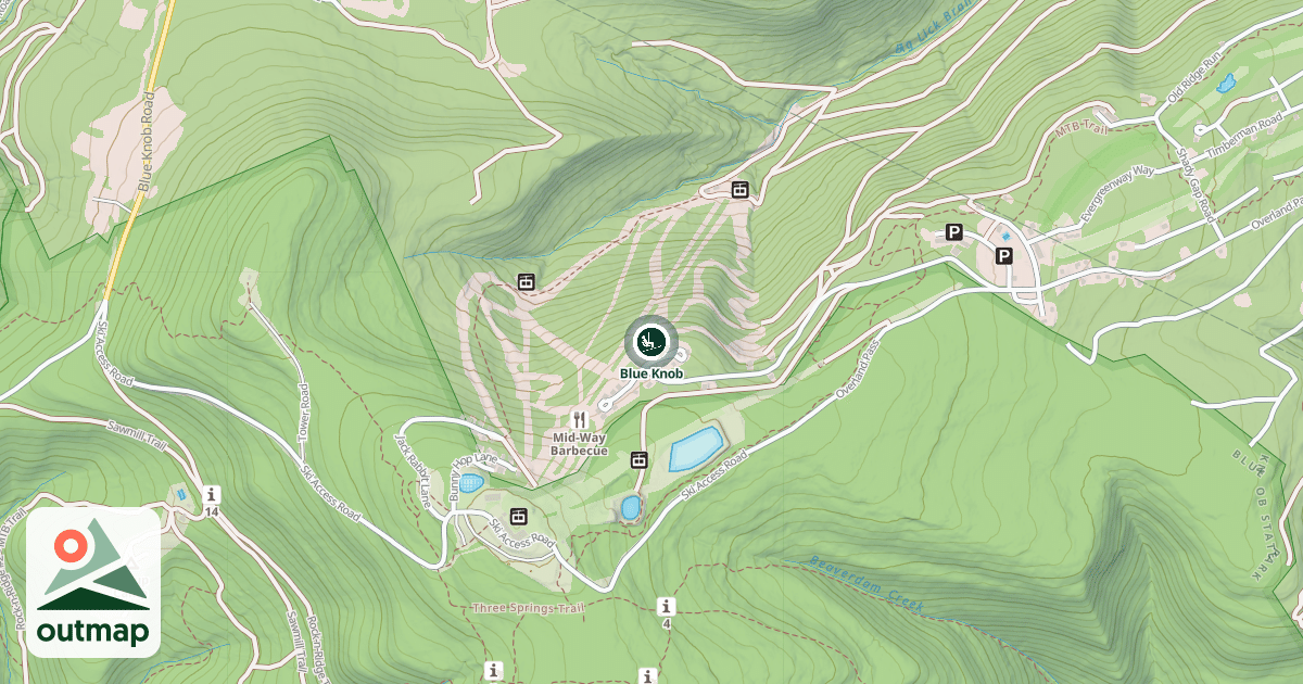 Map of Blue Knob