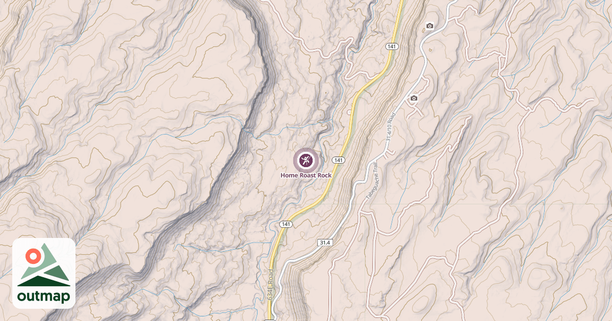 Map of Home Roast Rock
