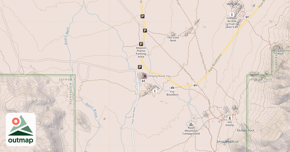 Map of Climbing Route Top