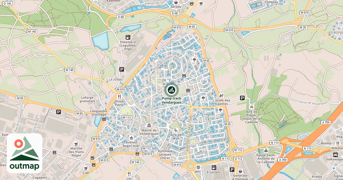 Map of Pump track Vendargues
