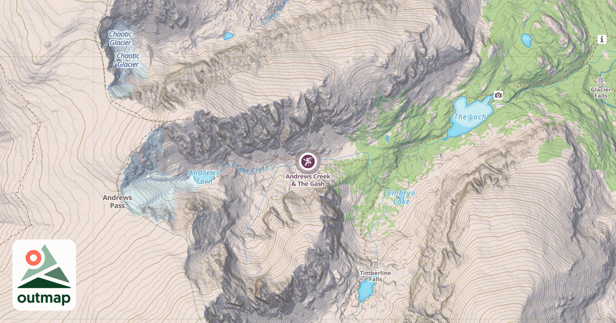 Map of Andrews Creek & The Gash