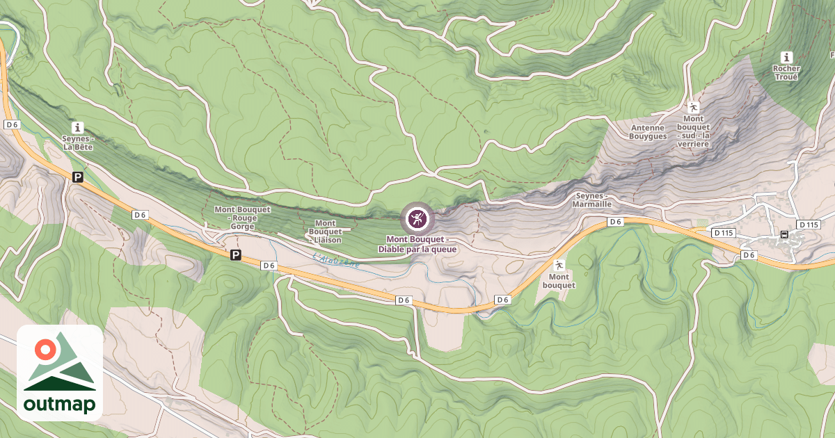 Map of Mont Bouquet - Diable par la queue
