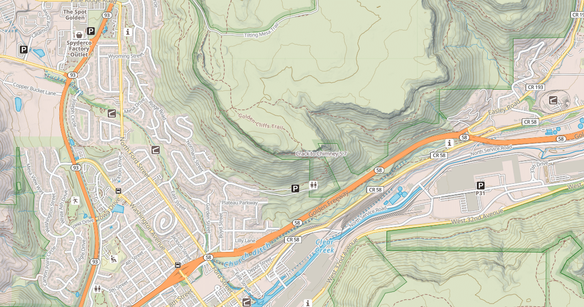 Map preview of Crack to Chimney