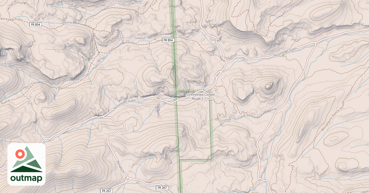 Map of Unfinished Closed Route