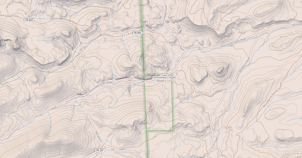 Map preview of Unfinished Closed Route