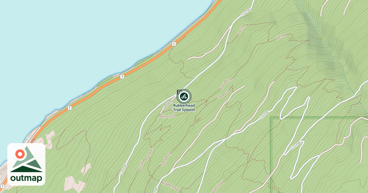 Map of Rubberhead Trail System