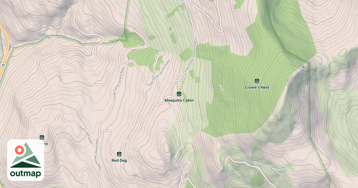 Map of Mosquito Cabin