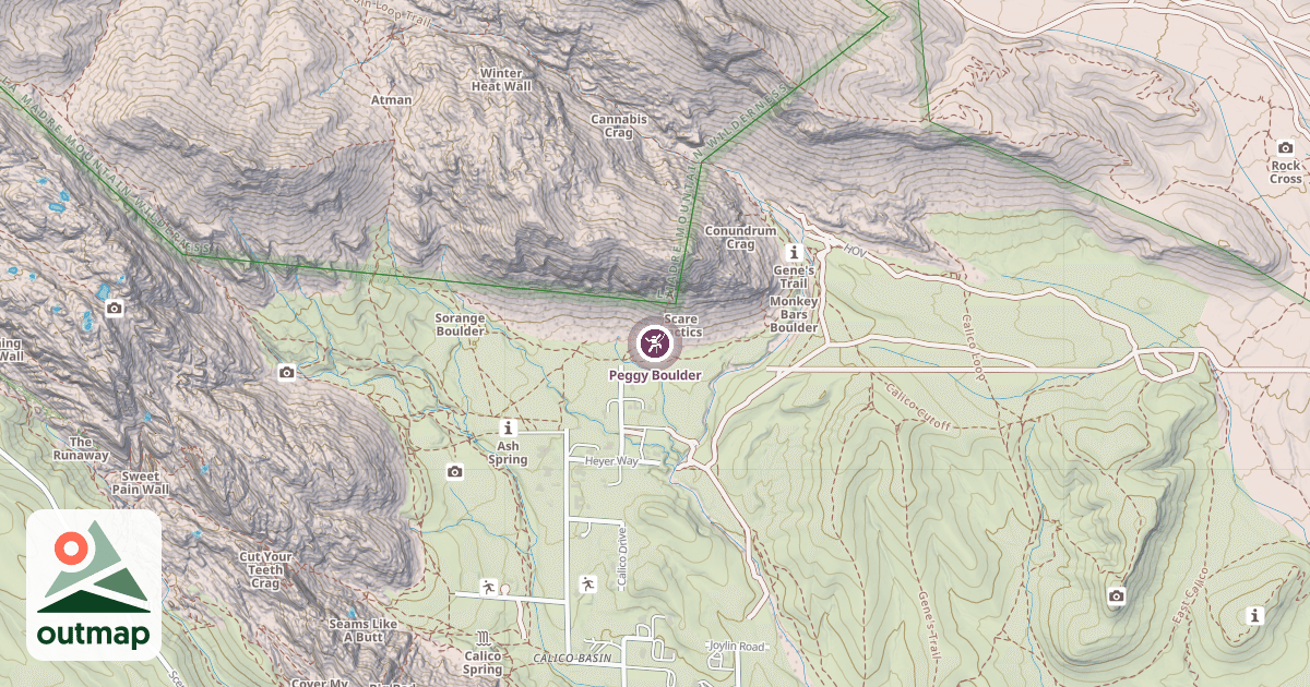 Map of Peggy Boulder