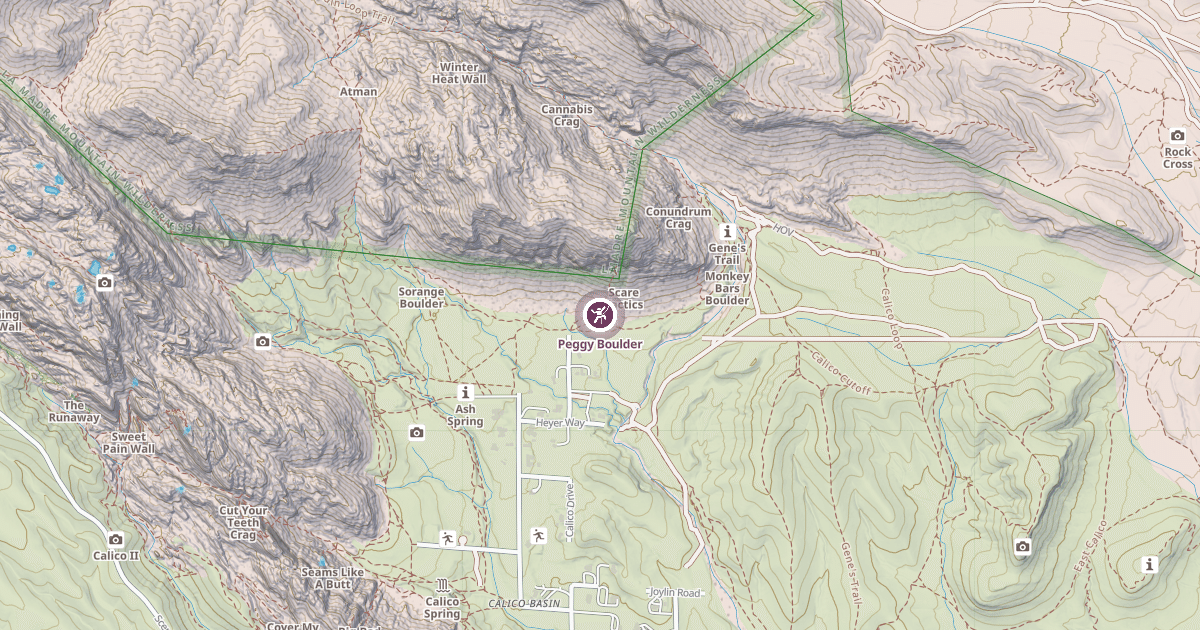 Map preview of Peggy Boulder