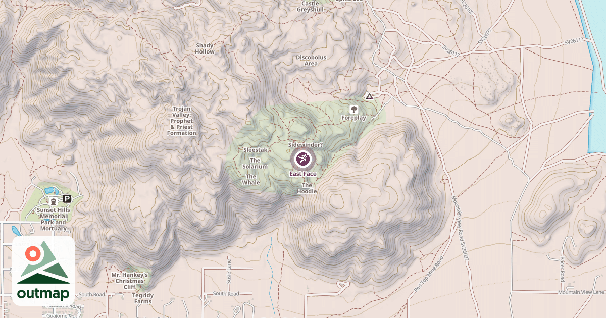 Map of East Face