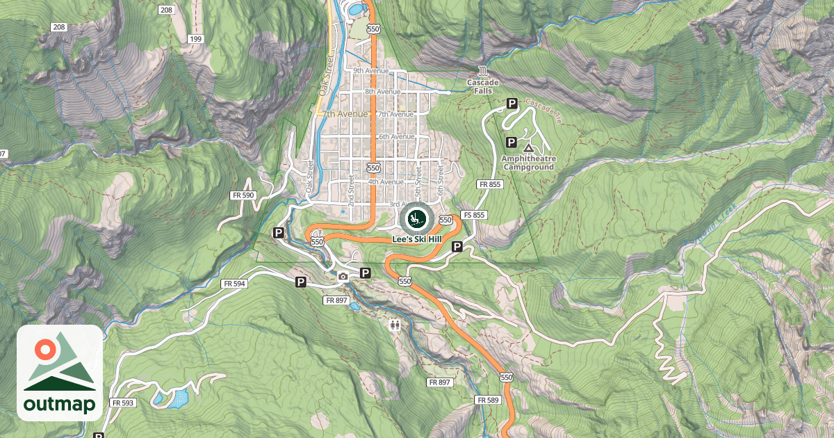 Map of Lee's Ski Hill
