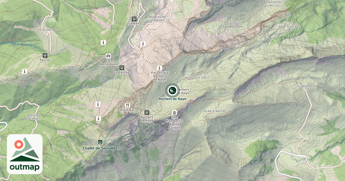 Map of Rochers de Naye