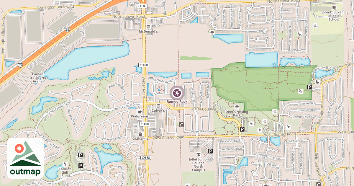 Map of Romeo Rock