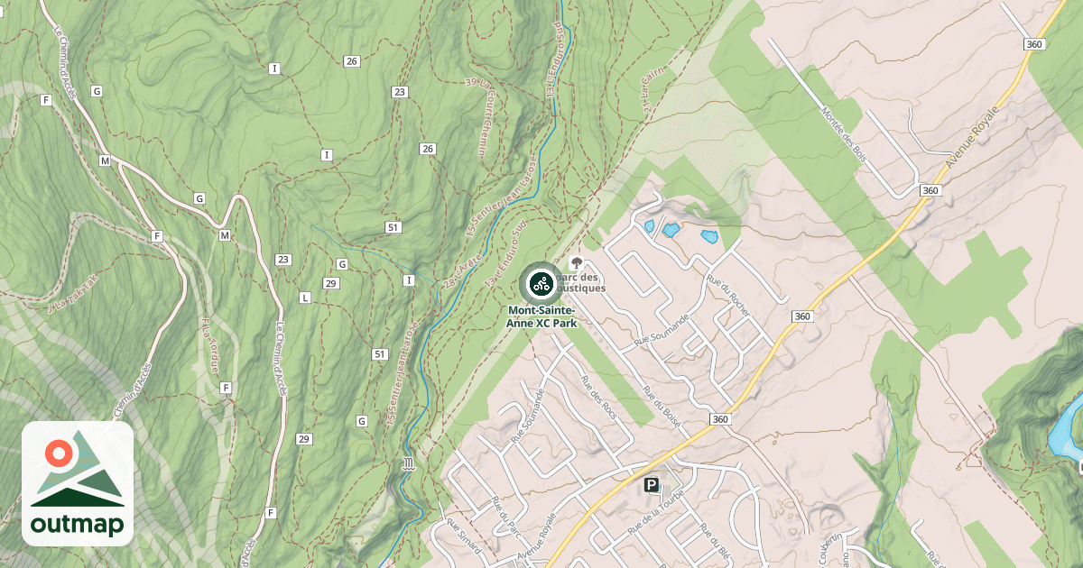 Map of Mont-Sainte-Anne XC Park