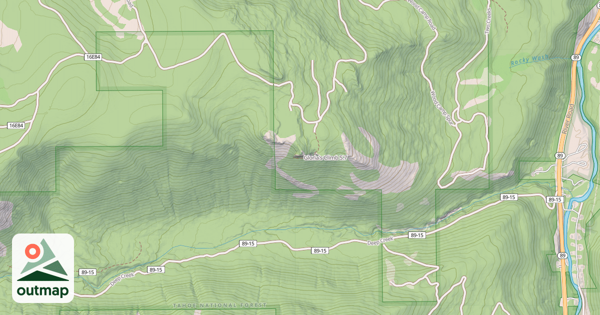 Map of Gloria's Climb