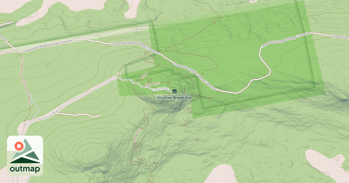 Map of Stratton Brook Hut