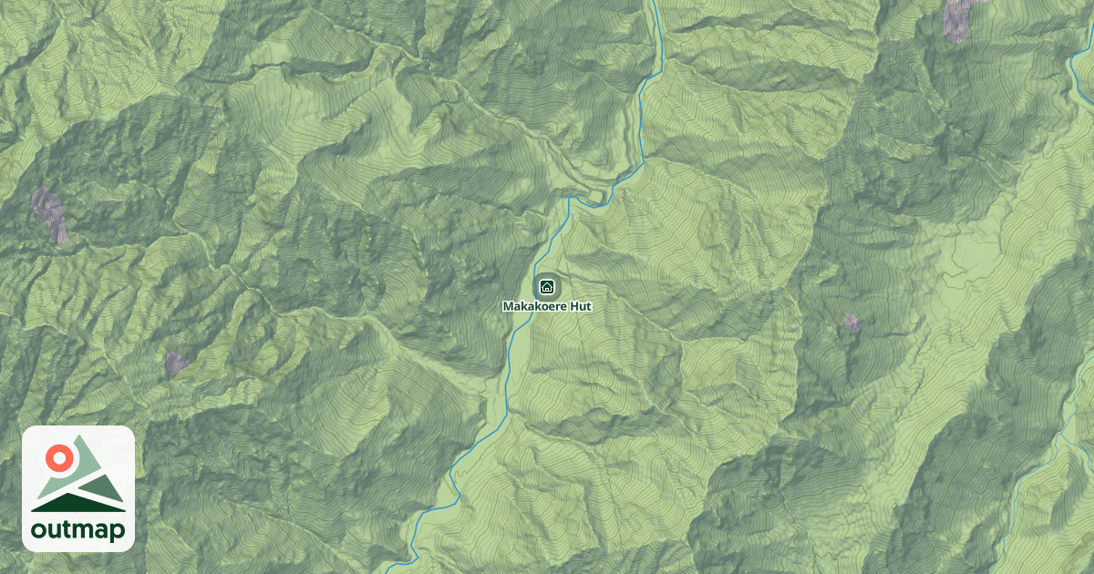 Map of Makakoere Hut