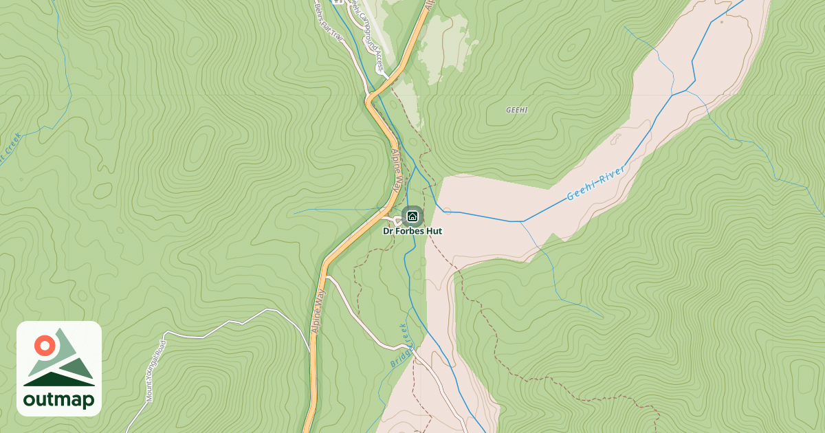 Map of Dr Forbes Hut