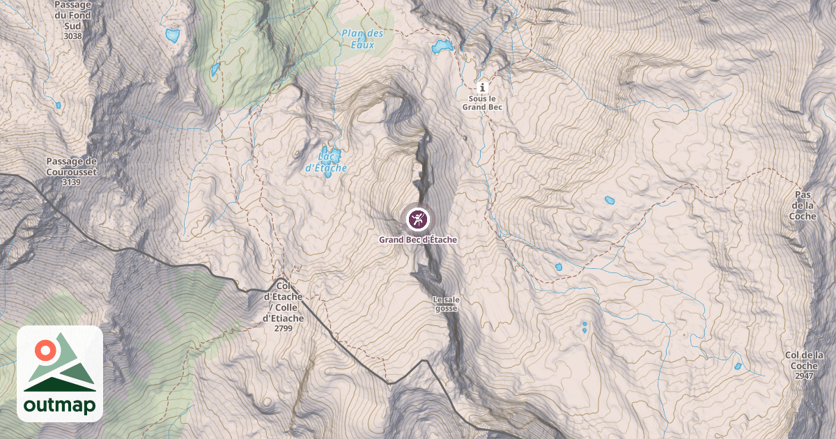 Map of Grand Bec d'Étache