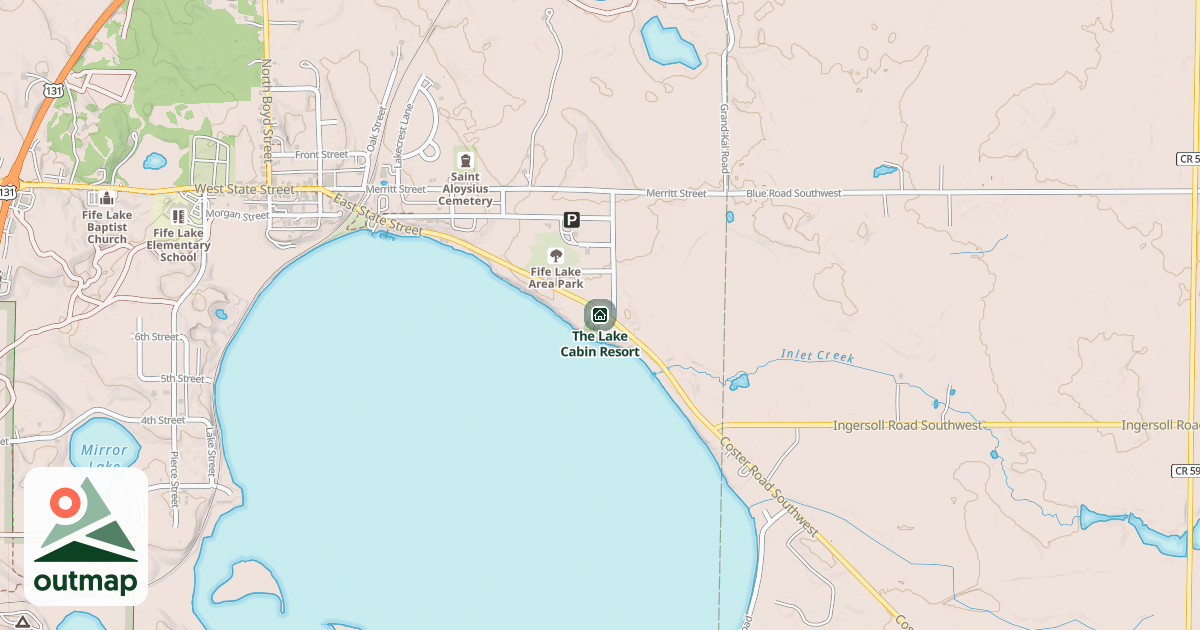 Map of The Lake Cabin Resort